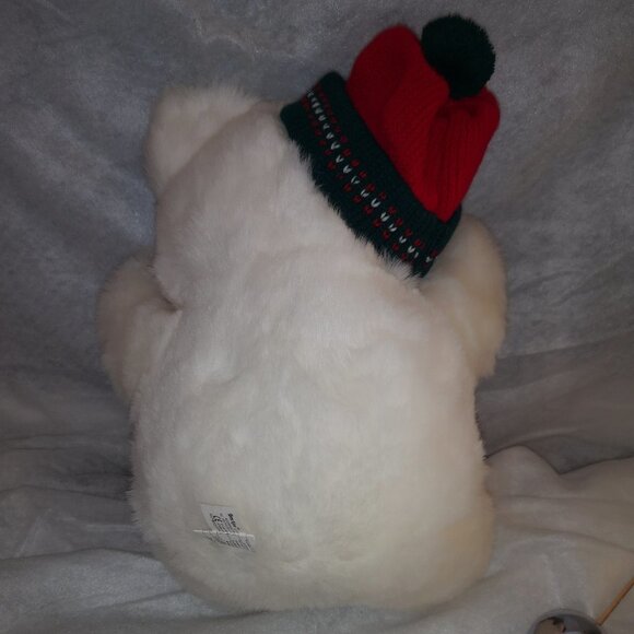 Vintage Terra Nova (division of Ganz) 1994 Edition Stuffed White Christmas Bear - Picture 2 of 5